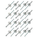 uxcell ブラインドリベット 5056アルミ製 シルバートーン 4mm x 20mm 20個入り