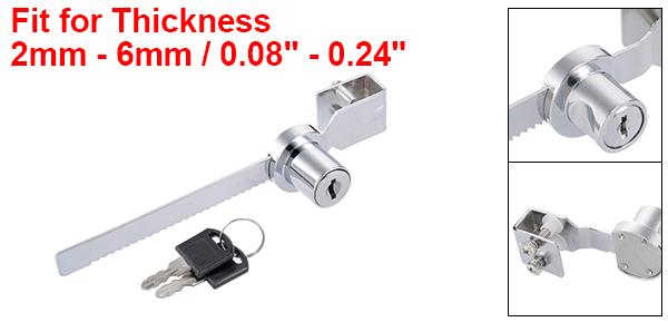 uxcell ショーケースロック ガラスキャビネットロック ガラスケースロック 全長141mm 合金製