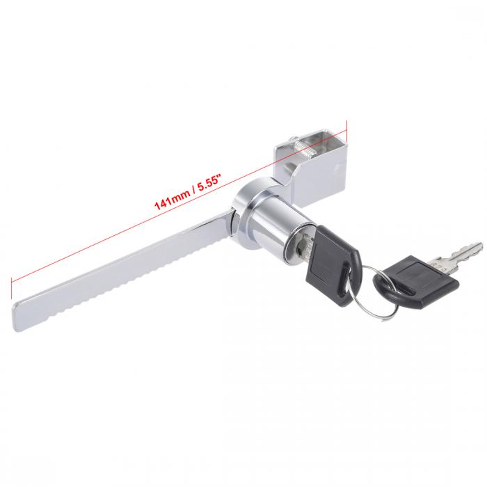 uxcell ショーケースロック ガラスキャビネットロック ガラスケースロック 全長141mm 合金製