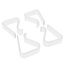 uxcell テーブルクロスクリップ テーブルクロス止め テーブルクロスストッパー プラスチック 2~3.5cm天板対応 クリア しっかり クロス固定 滑り止め 4個
