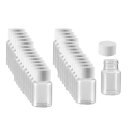 uxcell ボトル プラスチックラボ化学試瓶 57mmx32mm ホワイト透明 50個入り