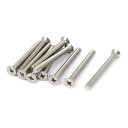 uxcell ヘッドネジ 304ステンレス鋼 シルバートーン M5 x 50mm 10個入り