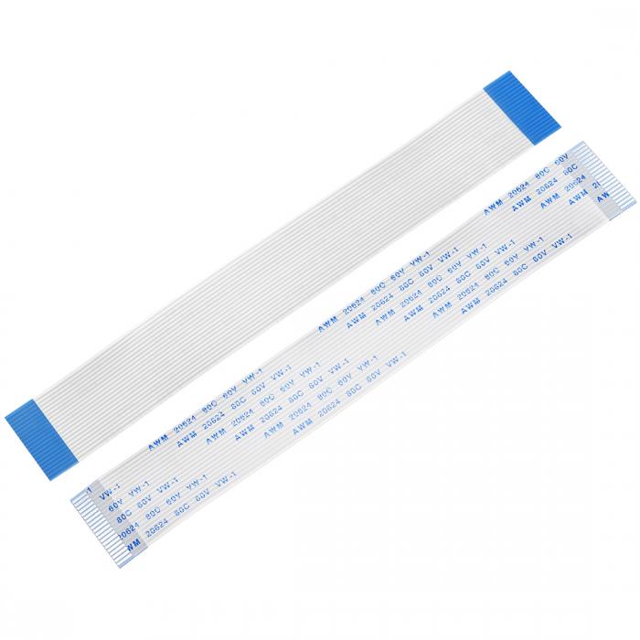 uxcell フレキシブルフラットケーブル フレキシブルリボンケーブル ブルー シルバーグレー プラスチック 150mm 1mmピッチ 20ピン FPC FFC 液晶テレビカーオーディオ用 DVDプレーヤー用 10個入(Aタイプ)