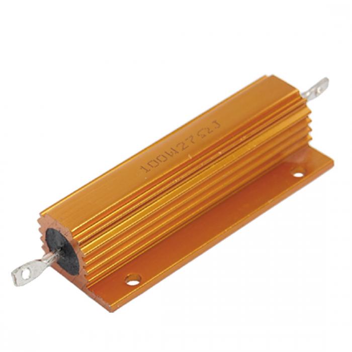 uxcell 抵抗器 ハイフラ防止抵抗 メタルクラッド 100W 27Ω 5%