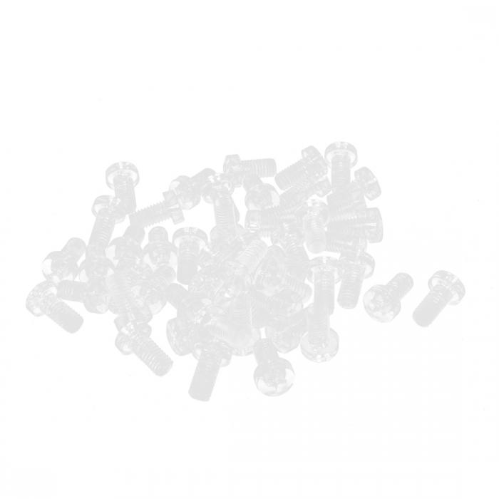 uxcell ナベ頭小ネジ マシンネジ ネジボルト M6 x 12mm クリア アクリル製 50本入り