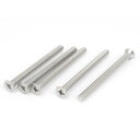 uxcell ヘッドスクリュー 皿ボルト M6 x 80mm 304 ステンレス鋼素材 5枚入り(4)
