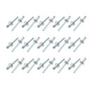 uxcell ブラインドリベット アルミ製 シルバートーン アルミ製リベット 6mmx12mm 30個入り