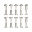 uxcell スクリューポスト ベルトバックル バインディングボルト 革ファスナー 穴径8mm オスM6x20mm メスM6x18mm 炭素鋼 10セット入り