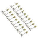 uxcell 家具接続継手 3合1 家具接続キット 外径15 mmカム継手 固定継手M6x40 mmだぼネジ M6事前に挿入されたナット 20セット