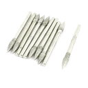 uxcell 軸付砥石 ダイヤモンドバー ダイヤモンド砥石 3.0mm x 4mm シルバートーン メタル ダイヤモンド 10個入り