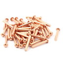 uxcell 銅ソリッドリベット 3.0mm x 20mm ラウンドヘッド 固体のリベットファスナー 50枚入り