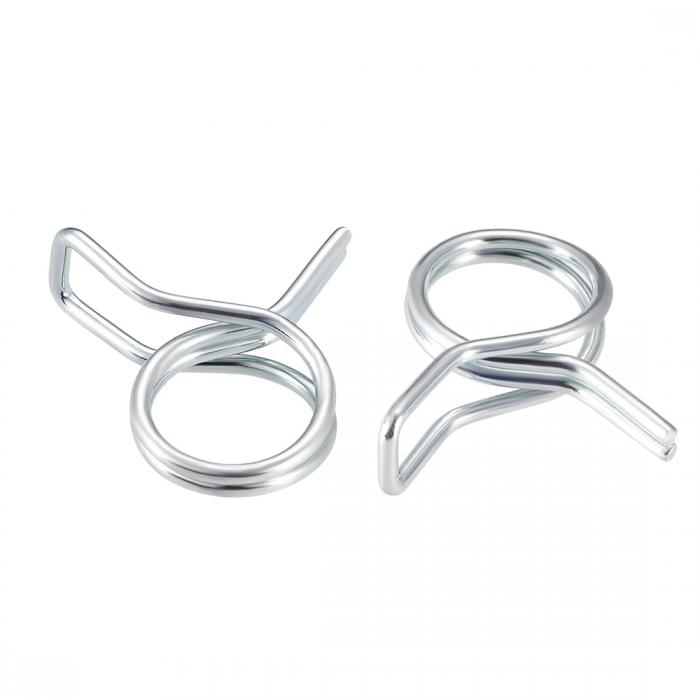 uxcell ホースクランプ スプリングクリップ ダブルワイヤ スプリング 内径6mm 燃料ライン シリコンホー..