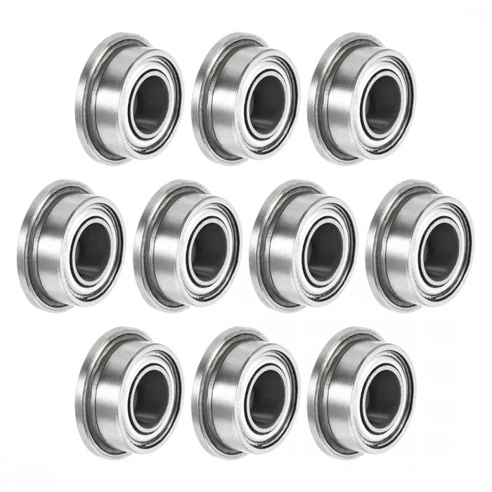 uxcell フランジ付きボールベアリング MF63zz ダブルシールド クロム鋼ベアリング 3x6x2.5 mm 10個