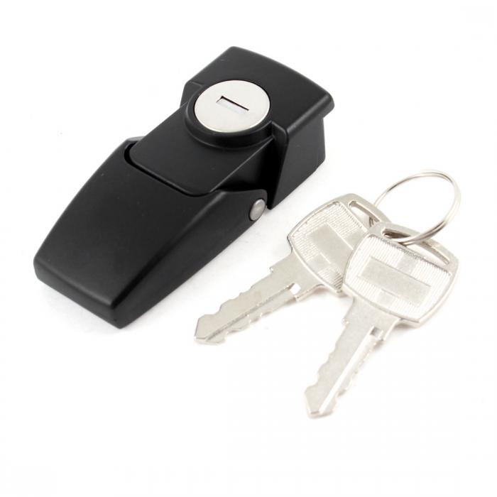 uxcell キャビネット ドアロック 平面ハンドル ラッチ メタル 鍵付き