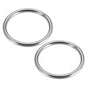 uxcell 溶接Oリング 50 x 4mm ストラップ付き 丸型Oリング ステンレス鋼 2個入り