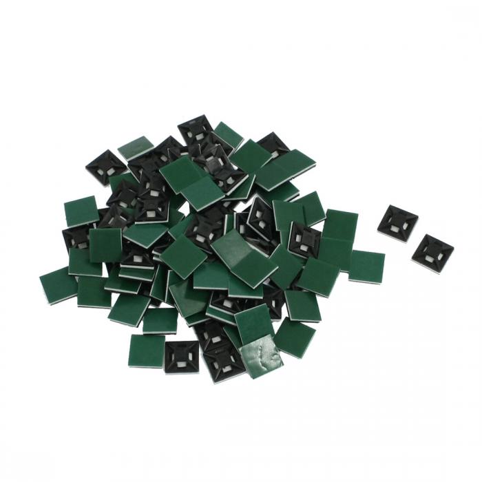 uxcell 自己接着ケーブルタイベース マウントベースホルダー 13mm x 13mm x 4mm 100個入り