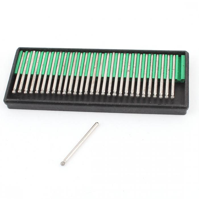 uxcell ダイヤモンドビット 3mmシャンク 3mm直径 回転工具 30個