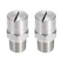 uxcell フラットファンスプレーチップ 1/8BSPTオス スレッド304ステンレス スチールノズル 2個 1 / 8BSPT(110度、2.0mmオリフィス)(4)