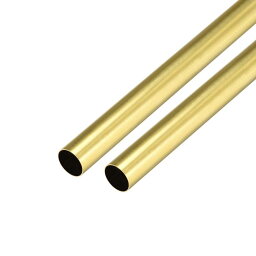 uxcell 真鍮丸管 長さ300mm 外径13 mm 壁厚さ0.5mm シームレス直管 2個