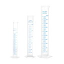 uxcell プラスチックメスシリンダー 100ml 250ml 500mlメスシリンダー 両面メートル法 クリア六角ベース 3合1セット