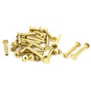 uxcell バインドネジ スクラップブック レザー 真ちゅうメッキ バインドシカゴネジポスト 5x30 mm 20個 (20個入りパック)