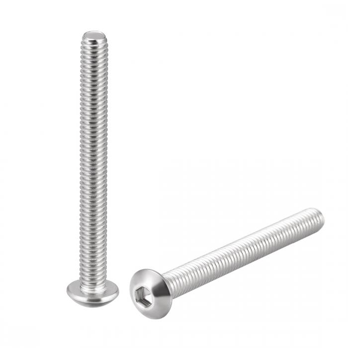 uxcell 小ネジ M4x40mm 304ステンレス鋼 六角穴付き 小ネジボルト 丸頭小ねじ 10個入り