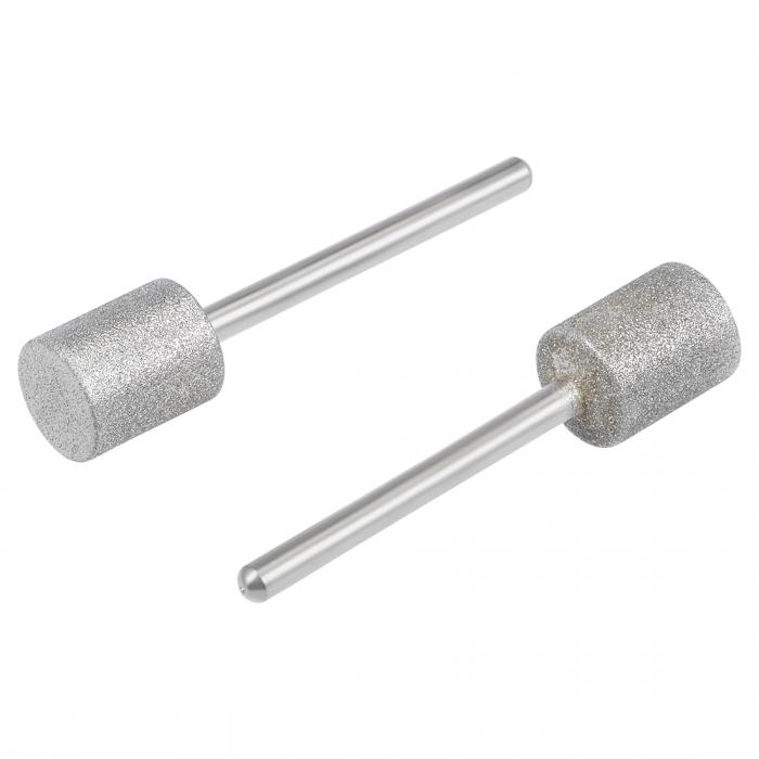 uxcell ダイヤモンドマウントポイント 円筒形ヘッド10mm シャンク3.0mm 2枚入り