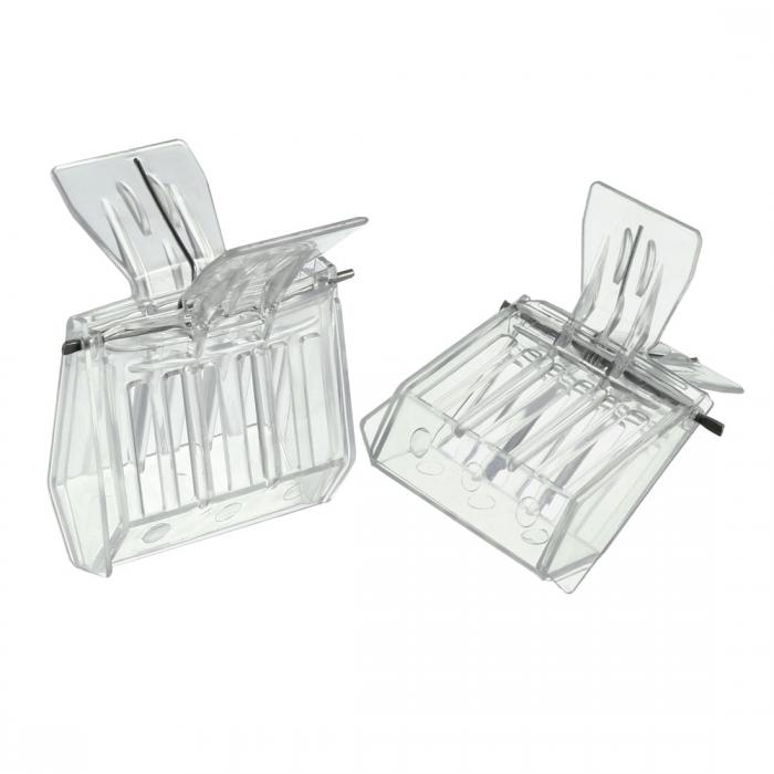 uxcell クリップ 女王蜂バトラーケージ 70 x 51 x 50mm 養蜂養蜂ツール 金属製バネ付きプラスチック製..