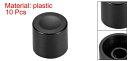 uxcell ポテンショメータノブ プラスチック製 ブラック 6 mmシャフト穴径 Dタイプ 10個入り D 6mm-10個-C