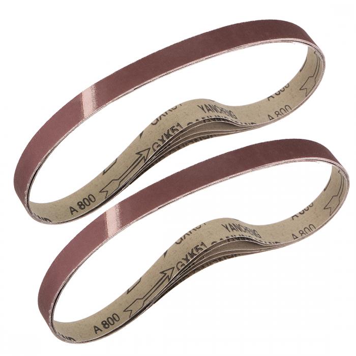 uxcell 紙ヤスリ 研磨ベルト サンドベルト 800グリット ベルトサンダー用 2.5 cm x 76 cm 10本入り