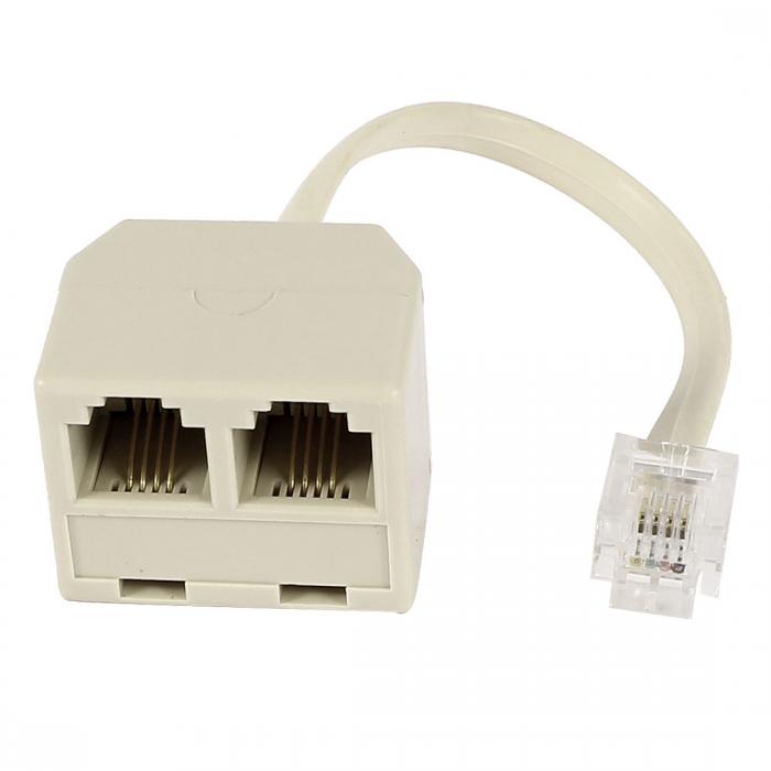 uxcell RJ11 6P4C  - 2x ᥹ ͥ M/F ʬΥ  ץ ֥ ١