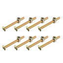 uxcell 家具ボルトナットセット 六角穴付きネジ ナット付き ベッド ヘッドボード 椅子用 M6x60 mm 8セット