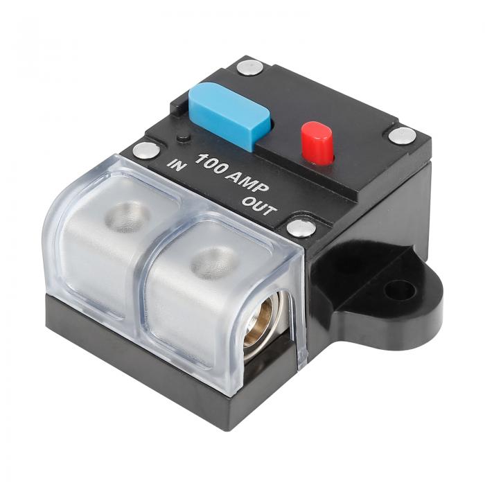 X AUTOHAUX ヒューズホルダー ヒューズボックス インバーター サーキットブレーカー 手動リセット カーオーディオ用 100A 自動車用 1個入り