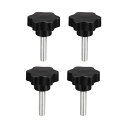 uxcell Clamping Screw Knob , 48mm Dia Plum Hex Shaped Grips Star Knob M10 × 45mm...