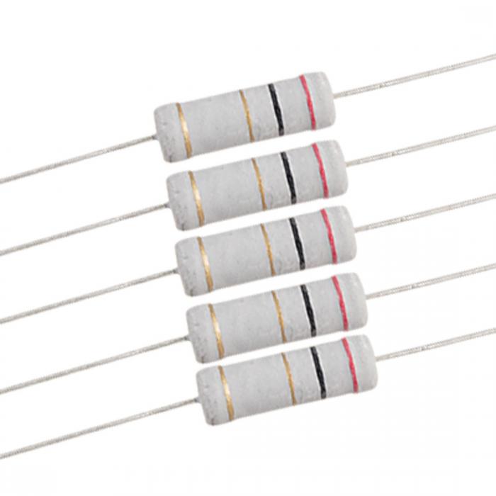 uxcell 酸化金属皮膜抵抗器 5W 2Ω 700V 29 x 0.7mm 10枚入り