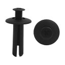 uxcell プッシュリベット クリップ リベット ファスナー トリムクリップ 20 x 30mm プラスチック製 ブラック 50個入り