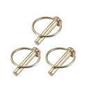 uxcell リング付きピンチ 8mm x 41mm トレーラーピン品揃えキット ボートカヤックカヌートレーラートラクタートロリーホースボックス用 3個