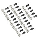 uxcell 家具接続継手 3合1 家具接続キット 外径15 mmカム継手 M10おねじ 拡張ねじ 6x42 mmボルト 25セット