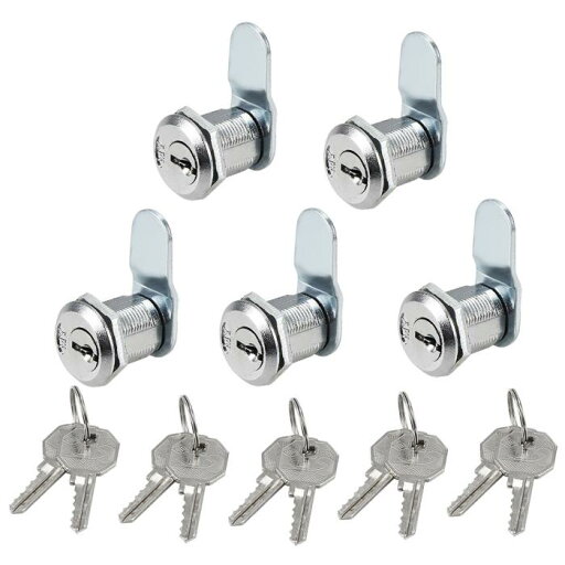 uxcell カムロック メールボックスロック 合金 クロム 20mmシリンダ長さ 33mm 5個入り uxcell カムロック メールボックスロック 合金 クロム 20mmシリンダ長さ 33mm 5個入り