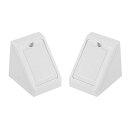 uxcell アングルブラケット コーナーブレース プラスチック ホワイト 2穴 20mmx20mmx17.5mm 50個入り