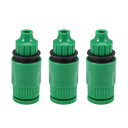 uxcell 蛇口タップクイックコネクタ 12.7mm 19mmサイズ 4/7mm外径 ねじホースパイプアダプター継手 3個入り