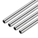 uxcell 丸いチューブ ストレートパイプ 304ステンレス製 シームなし 外径8 mm 壁厚さ0.8 mm 長さ250 mm 4個入
