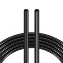 uxcell 空気圧エアホース エアコンプレッサーチューブ PUパイプ 4mm内径x6mm外径x11 M ブラック