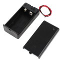 uxcell バッテリーホルダー プラスチック製 ブラック 9V バッテリーホルダー収納ケース ON/OFFスイッチ w カップ