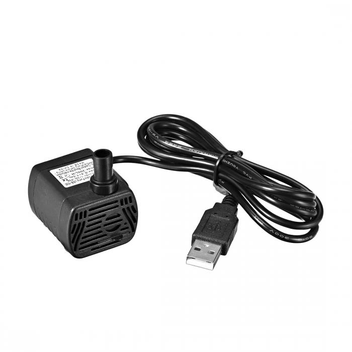 uxcell 水中ポンプ 53GPH (200L/H,5W) 可変流量水中ポンプ 長さ1.5M