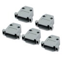 uxcell DB15コネクタキット 5個入り グレー プラスチック メタル 3.9 x 3.7 x 1.6cm