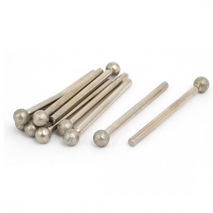 uxcell ルータービット ダイヤモンドマウントポイント ヘッドボール型 研削マウントポイントビット 直..