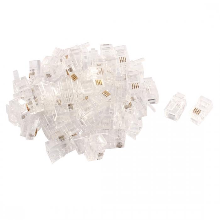 uxcell モジュラーコネクタ RJ9コネクタ ケーブルコネクタ モジュラープラグ用アダプター