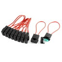 uxcell ヒューズホルダー ヒューズボックス ヒューズ 車用FB-045U オート ケーブル 32V 30A プラスチック ブラック 32V 30A 10個入り