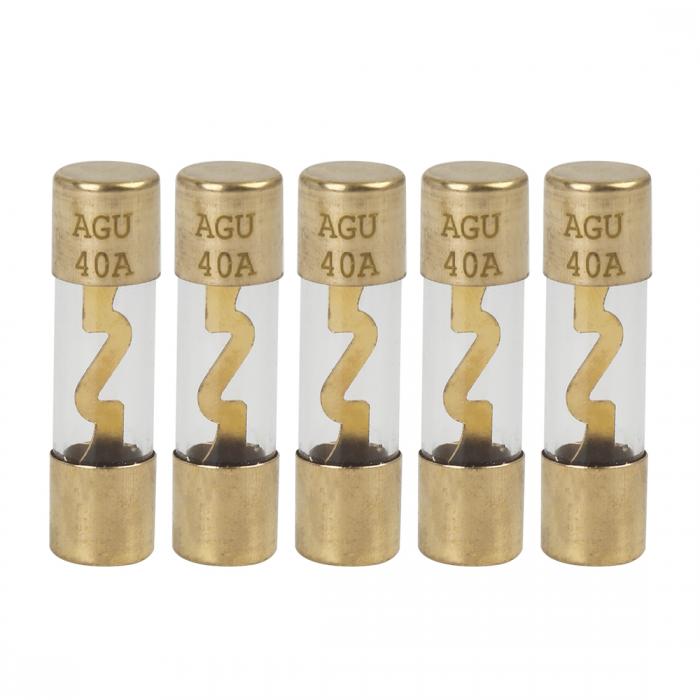 uxcell プラスチックチューブヒューズ 40Amp カーオートAGUヒューズ 6個入り